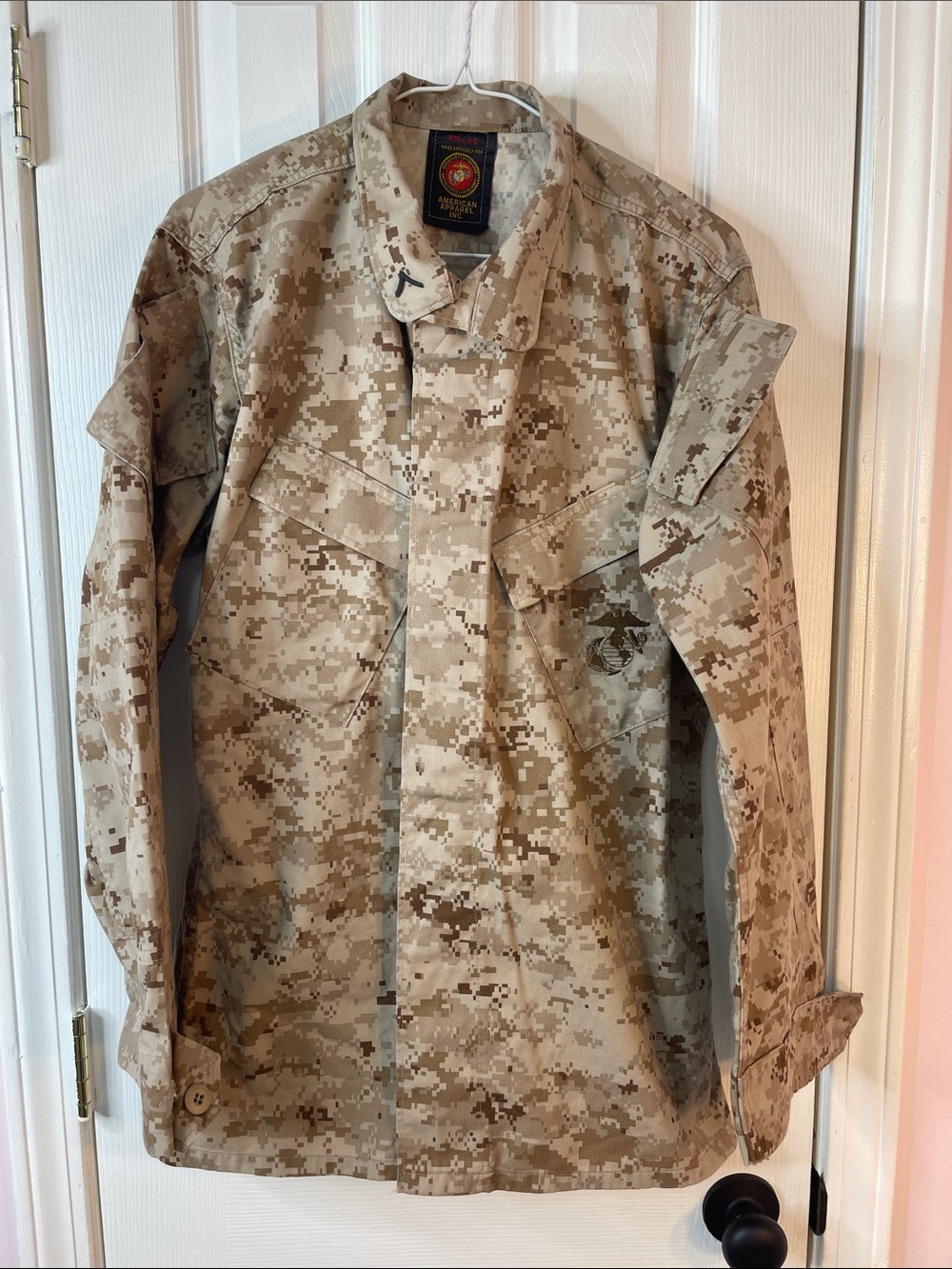American Apparel Usmc Digital Desert Camo Field Jacket In Tan And Brown